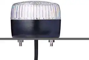 861504313: Beacon, Flashing/Steady, Transparent, 240 VAC, IP67 / IP69, 55 mm H, 75 mm Lens, PCL Series
