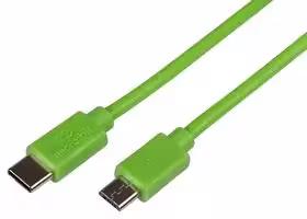 MEFUSBG30CV1: USB Cable, Type C Plug to Micro USB Plug, 300 mm, 11.8 ", USB 2.0, Green
