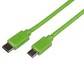 MEFUSBG30CV1: USB Cable, Type C Plug to Micro USB Plug, 300 mm, 11.8 ", USB 2.0, Green
