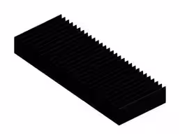 SK 42/75 SA: Heat Sink, Standard Extruded, Black Anodized, 1.65 °C/W, 200 mm, 25 mm, 75 mm