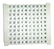 DEK 5 FWZ L1-PE: Marker, Mixed, Polyamide, Black on White, 5mm x 5mm, Pack of 500