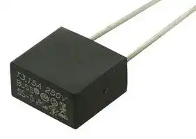 SS-5H-3.15A-BKH: Fuse, PCB Leaded, 3.15 A, 300 V, SS-5H Series, Time Delay, Radial Leaded