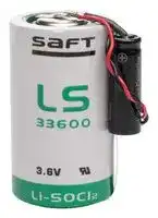 LSP33600B-J IPFAR: Battery, 3.6 V, D, Lithium Thionyl Chloride, 17 Ah, Connector, 1