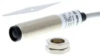 E3H2-T4B4M-N 2M: Photoelectric Sensor, 4m, Through Beam, Infrared LED, PNP, 2m Cable, 10-30VDC, E3H2 Series