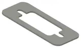 95-24001-1: Gasket, EMI, D-Sub Connector, Silicone Nickel Aluminium, 35.8mm x 17.5mm x 0.8mm, Pack of 1