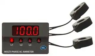 ACM3P-4-AC1-G-C: AMMETER, 3-PH, 9.2MM, 0A TO 100A, 264VAC