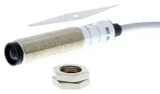 E3H2-T4C4M-N 2M: Photoelectric Sensor, 4m, Through Beam, Infrared LED, NPN, 2m Cable, 10-30VDC, E3H2 Series