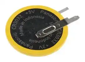 CR-3032/VCN: Battery, 3 V, 3032, Lithium Manganese Dioxide, 500 mAh, PCB Pins, 1
