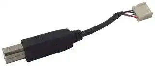 14194: USB Cable, Type B Plug to Board-In Crimp Terminal, 100 mm, 4 ", USB 2.0, Black