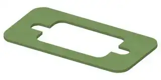95-24015-10: Gasket, EMI, D-Sub Connector, Fluorosilicone Nickel Aluminium, 72.1mm x 20.3mm x 0.8mm, 10/Pack