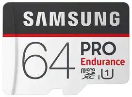 MB-MJ64GA/EU: Flash Memory Card, MicroSDXC Card, UHS-1, Class 10, 64 GB, Samsung MicroSD Pro Endurance