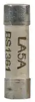 LA5: Fuse, Cartridge, 5 A, 240 V, 6.35mm x 23mm, TYPE L