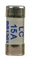 LC15: Fuse, Cartridge, 15 A, 240 V, 10.3mm x 25.8mm, TYPE L