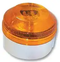 X195-02WH-01: Beacon, Xenon, Orange, Steady, 28VAC, IP65, 104mm Dia., 73mm Height