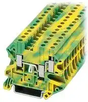 XBUT4D22PE: TERMINAL BLOCK,GROUND, 4WIRE 6.2MM, 26-10AWG