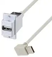 U2A00008-120I: USB CABLE, 2.0 A PLUG-RCPT, 120", GREY