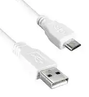 3025010-03: USB CORD, 2.0 PLUG A-MICRO B, 914MM, WHT