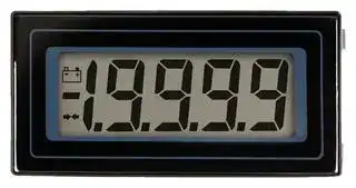 DPM 160: Digital Panel Meter, DC Millivolts/DC Volts, 4-1/2Digits, 0-200mV, 0V-2V, 12.5mm Digit Height, 14V