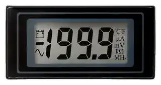 DPM 400: Digital Panel Meter, DC Millivolts, 3-1/2Digits, 0-200mV, 10mm Digit Height, 14V