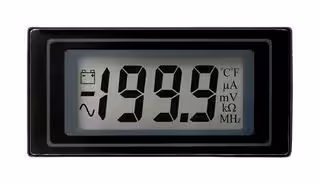DPM 500: Digital Panel Meter, DC Millivolts, 3-1/2Digits, 0-200mV, 12.5mm Digit Height, 14V