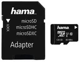 00124160: Flash Memory Card, MicroSDXC Card, 128 GB, Class 10, UHS-I U1