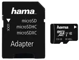00124173: Flash Memory Card, MicroSD Card, UHS-1, Class 10, 256 GB