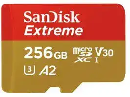 SDSQXA1-256G-GN6MA: Flash Memory Card, MicroSDXC Card, 256 GB, Class 10, UHS-I U3, V30, A2