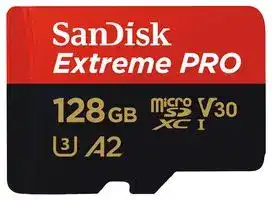 SDSQXCY-128G-GN6MA: Extreme Pro MicroSDXC Class 10 U3 V30 Memory Card, 128GB 170MB/s 90MB/s