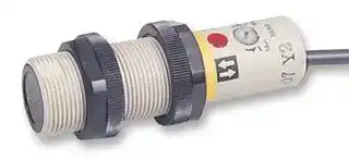 E3F2R4C4 2M: Photoelectric Sensor, E3F2 Series, M18, 4 m, Retroreflective, NPN, 10 Vdc to 30 Vdc