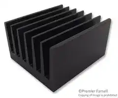 SK 100 75 SA: Heat Sink, Standard Extruded, Black Anodized, 1.9 °C/W, 66 mm, 40 mm, 75 mm