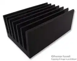 SK 100 100 SA: Heat Sink, Standard Extruded, Black Anodized, 1.5 °C/W, 66 mm, 40 mm, 100 mm