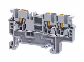 CP2.5/3: TERMINAL BLOCK, DIN RAIL, 3POS, 1KV, 24A