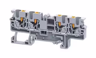 CP4/4: TERMINAL BLOCK, DIN RAIL, 4POS, 1KV, 32A