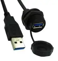 67U3BC-002-K: USB CABLE, 3.0 A RECPT-A PLUG, 609.6MM