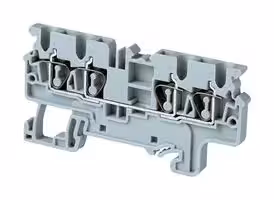 CX2.5/4: TERMINAL BLOCK, DIN RAIL, 4POS, 1KV, 24A
