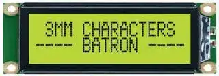 BTHQ21603V-SRE WC: Alphanumeric LCD, 16 x 2, Black on Yellow / Green, 5V, Parallel, English, Japanese, Reflective