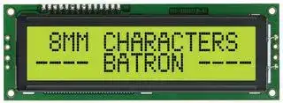 BTHQ21608VSS-SRE: Alphanumeric LCD, 16 x 2, Black on Yellow / Green, 5V, Parallel, English, Japanese, Reflective