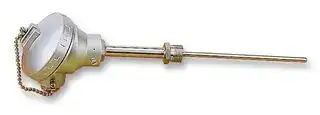 010008TD: RTD Sensor, Industrial RTD Pt100 with Terminal Head, Probe, Class B, -50 °C, 450 °C, 100 ohm