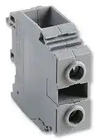 011512407: DIN Rail Mount Terminal Block, 2 Ways, 10 AWG, 35 mm², Screw, 125 A