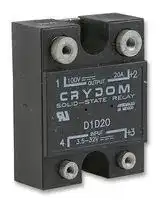 D1D20: Solid State Relay, SPST-NO, 20 A, 100 VDC, Panel Mount, Screw, DC Switch