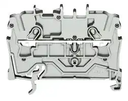 2002-1201: DIN Rail Mount Terminal Block, 2 Ways, 22 AWG, 12 AWG, 2.5 mm², Clamp, 24 A