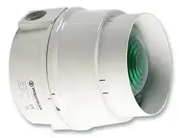 89020000: Beacon, Green, Steady, 25W, 240VAC, IP65, 150mm Dia., 154mm Height