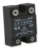 A2410: Solid State Relay, SPST-NO, 10 A, 280 VAC, Panel Mount, Screw, Zero Crossing