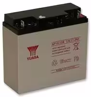 NP18.0-12: Rechargeable Battery, Valve Regulated, Single Cell, 12 V, Lead Acid, 18 Ah, Bolt, 1