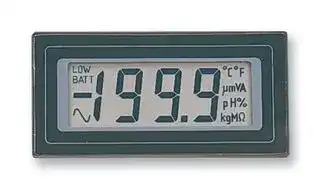DPM 2000S: Digital Panel Meter, DC Millivolts, 3-1/2Digits, 0-200mV, 15mm Digit Height, 6.5V