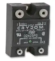 D2425PG: Solid State Relay, 25 A, 280 Vrms, Panel Mount, Screw