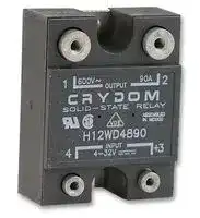H12WD4890: Solid State Relay, SPST-NO, 90 A, 660 VAC, Panel Mount, Screw, Zero Crossing