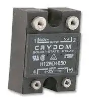 H12WD4850: Solid State Relay, SPST-NO, 50 A, 660 VAC, Panel Mount, Screw, Zero Crossing