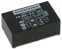 FN402-1-02: Power Line Filter, General Purpose, 250 VAC, 1 A, Single Phase, 1 Stage, Through Hole