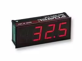 DMS-30PC-4/20S-24RL-C: Panel Meter, DMS-30PC-4/20S Series, Current Loop, 4 to 20mA, 3.5 Digits, 7.5 Vdc to 32 Vdc, Red